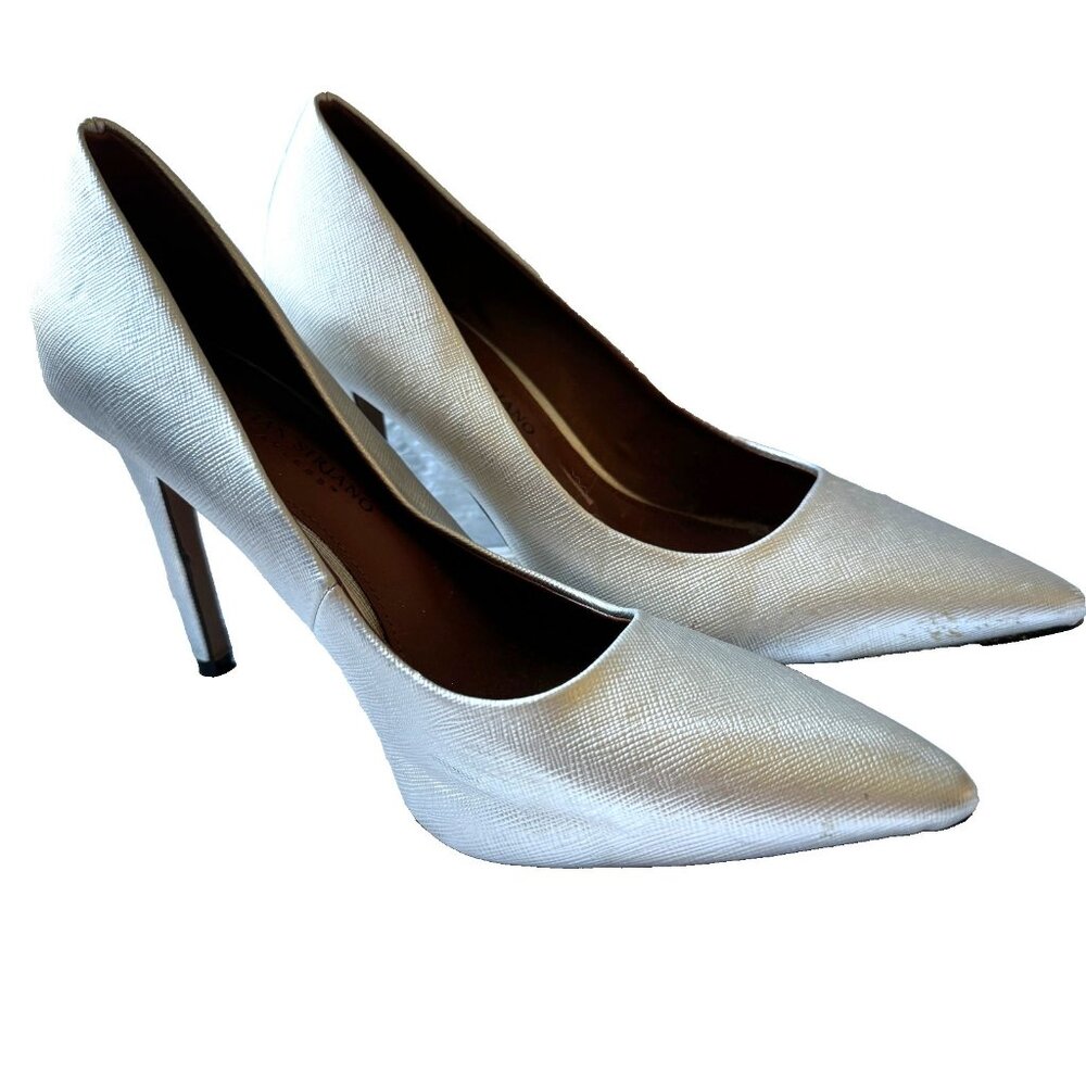 CHRISTIAN SIRIANO for Payless Women Sz 8 Silver Trendy High Heel Shoes NWOB